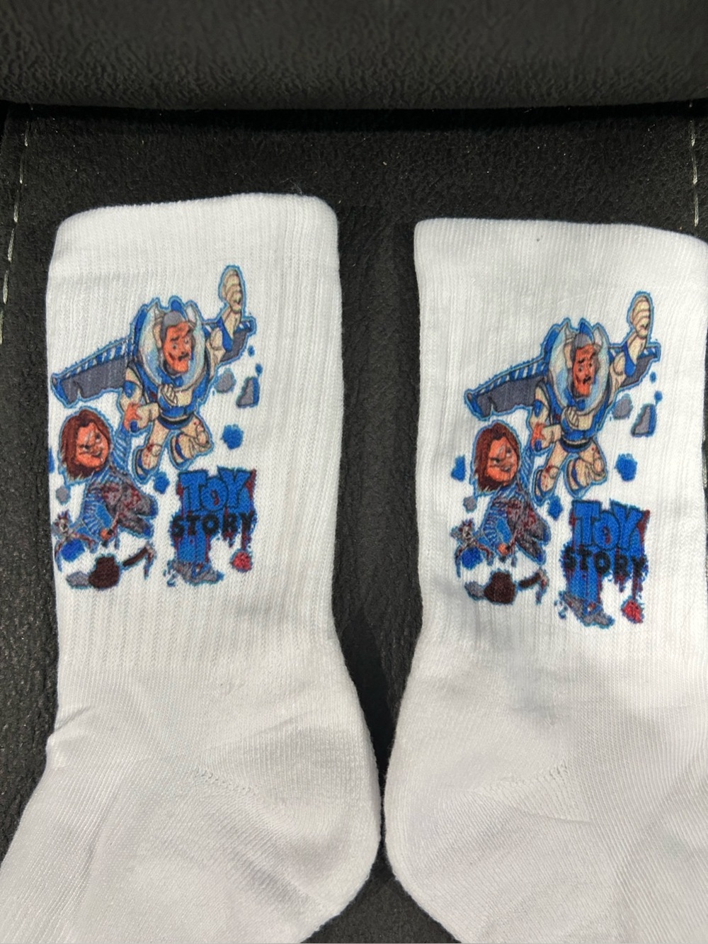 Toy Story/Chucky crossover custom adult size socks! 1 pair!